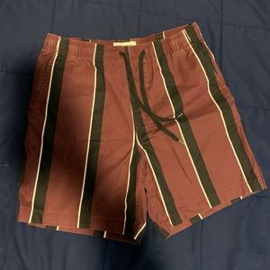 American Eagle men’s board short (burgundy w/ black&white stripes)